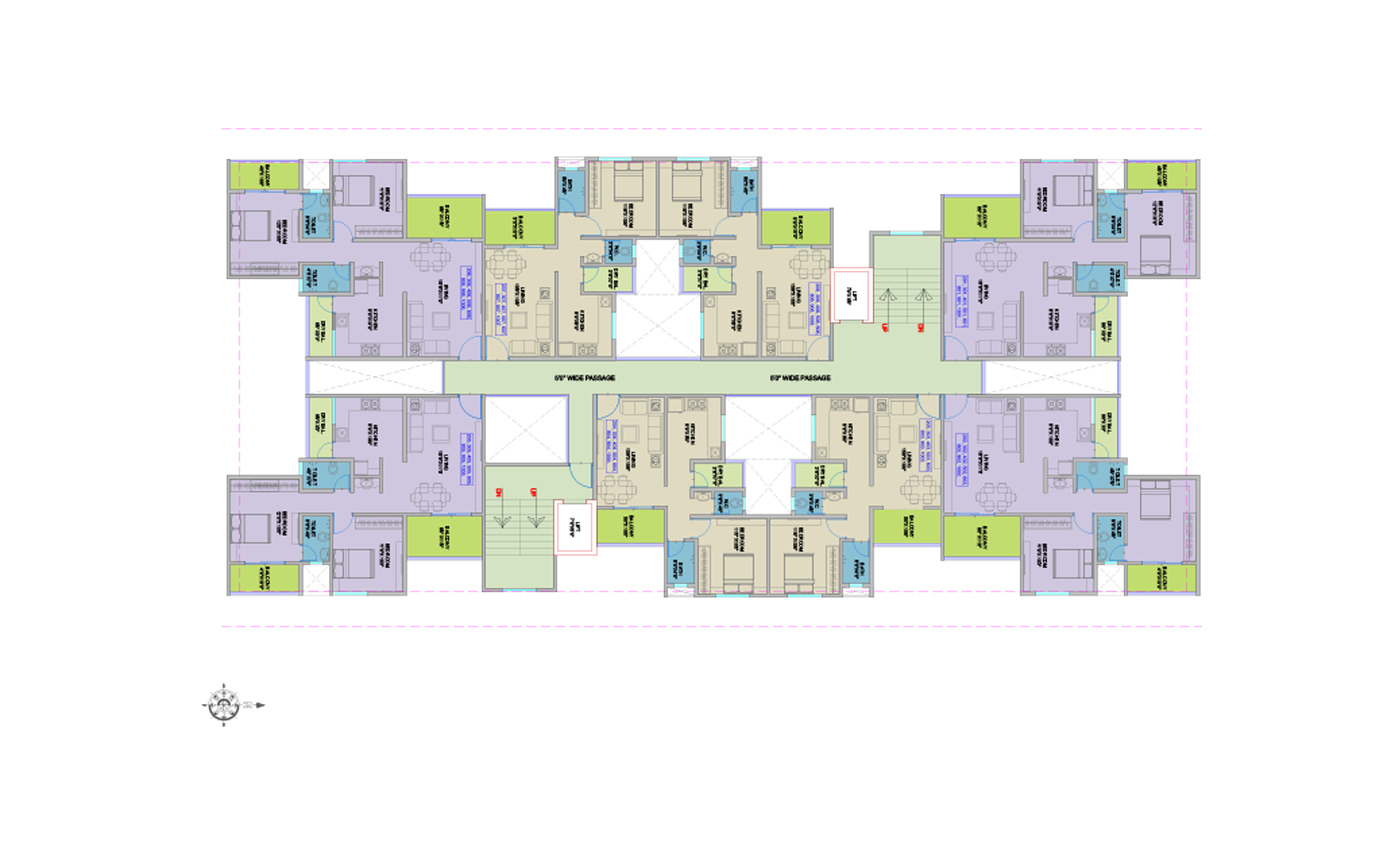 Vaishnavi Homes Marunji - 2nd and 3rd Floor Plan 